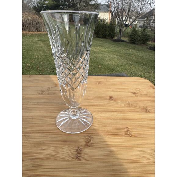 Waterford Crystal Ashburne Footed Vase 7”~Signed - Picture 1 of 5